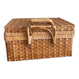 Wicker suitcase