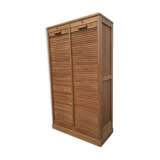Gold oak double curtain binder
