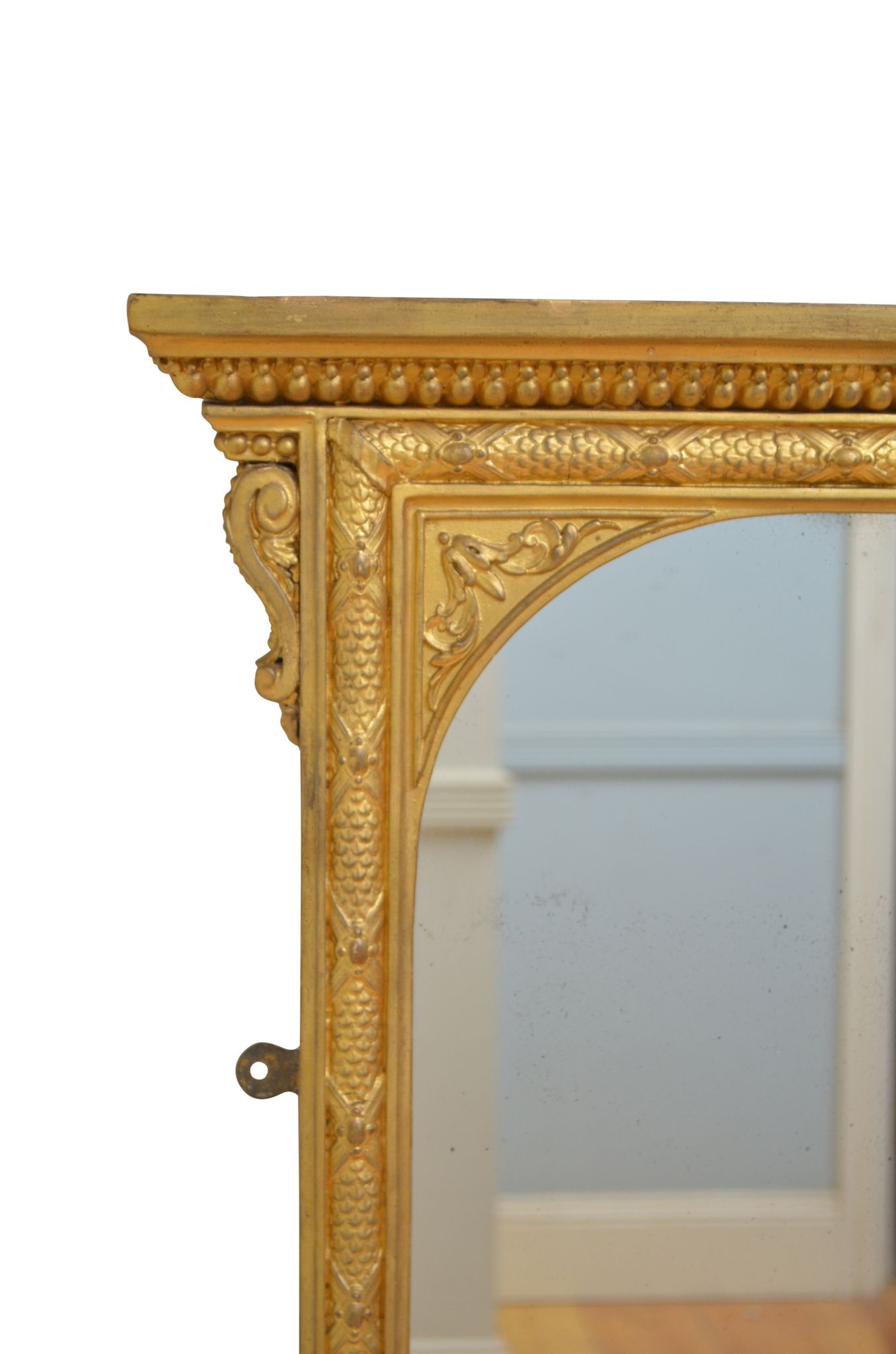 Miroir de cheminée victorien doré