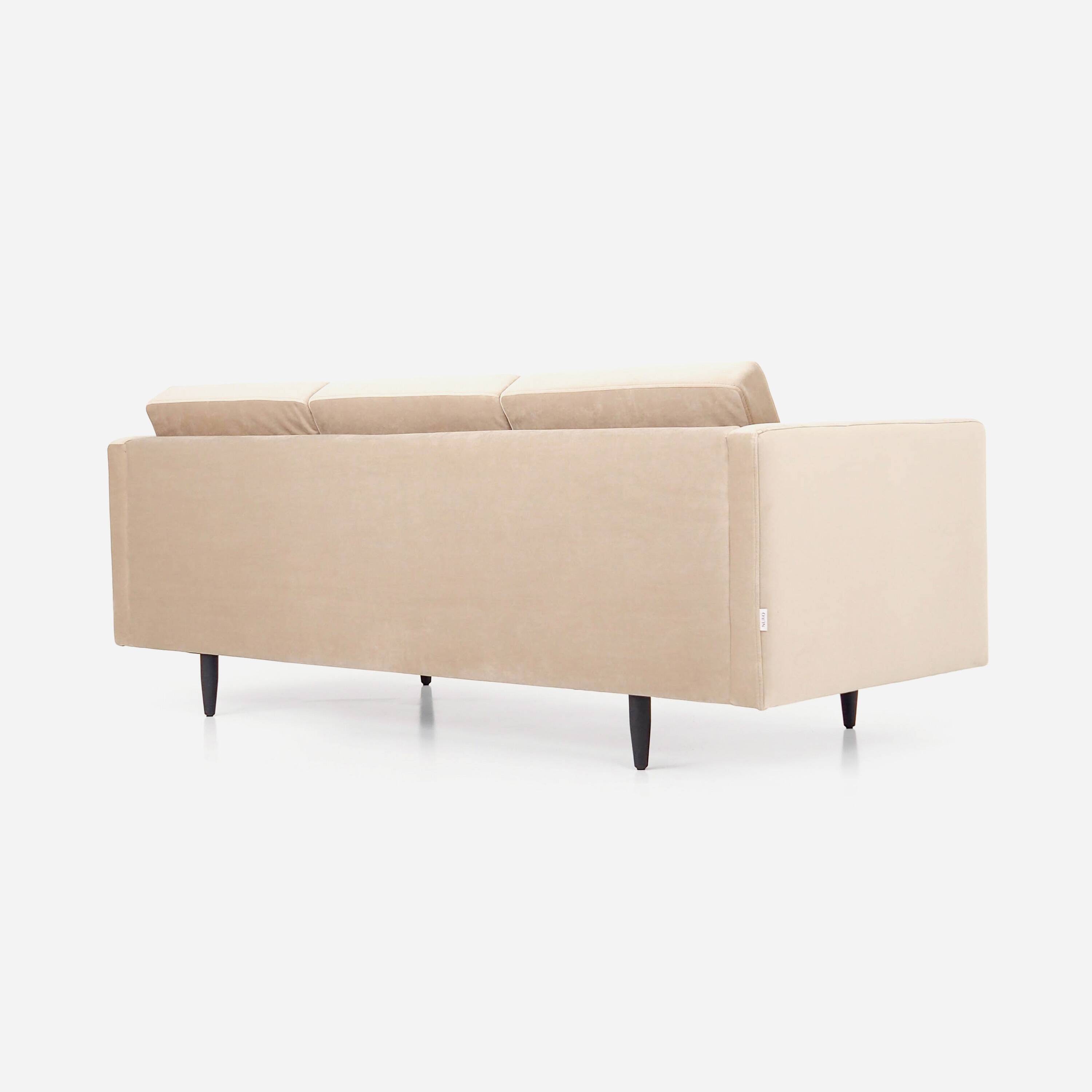 Sofa ALTA beige velour, Scandinavian design