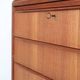 Tall mid-century teak secretary desk / Danish modern design / 1960s