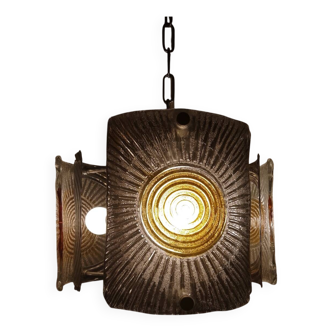 Lustre suspension en verre murano zuccheri mazzega plafonnier luminaire vin