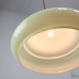 Mid-Century Italian Brass and Green Glass Pendant Lamp, 1960s