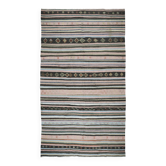 Large antique Anatolian kilim in pink and grey, 357 x 187 cm