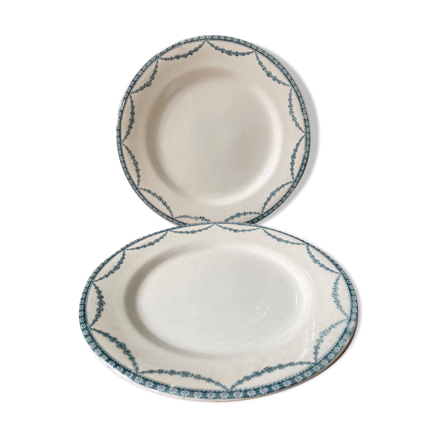 Set of 2 flat plates Terre de Fer, collection "Vincennes" Salins