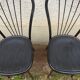 Set of 2 metal bistro chairs