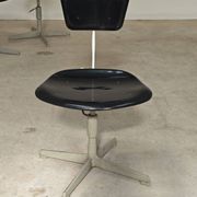 1 adjustable industrial chair metal Czechoslovakia 1960