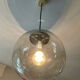 Space Age globe pendant lamp in smoked glass from the 70s