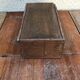Boite rangement en bois pays basque avec couvercle vintage
