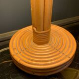 Louis Sognot vintage rattan lamp