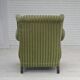 Fauteuil danois en velours vert et frêne, années 1950