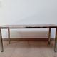 Vintage coffee table metal chrome annes 70 painted ceramic sign vallauris la grange