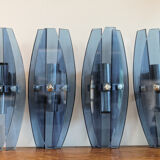 Set of 4 vintage wall lamps, Italian design