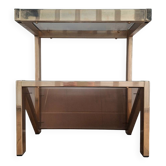 Belgo Chrom vintage side table 23 ct, designer magazine rack