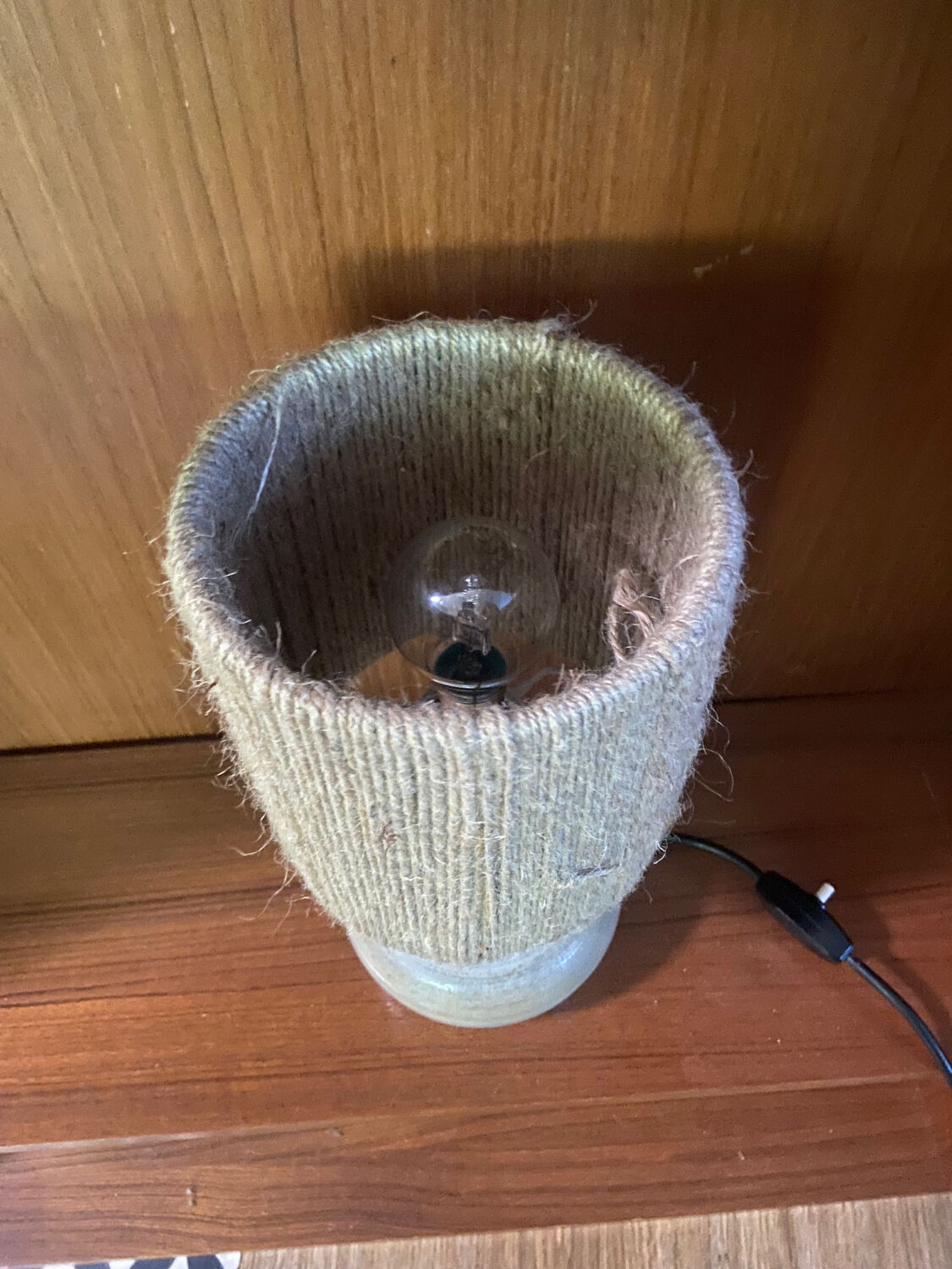 Vintage stoneware lamp