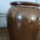 Glazed stoneware confit pot