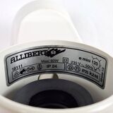 Pair of vintage space age wall lights in white plastic, Allibert 1970 bathroom bedside night light