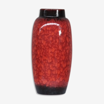 Red west german ceramic vase