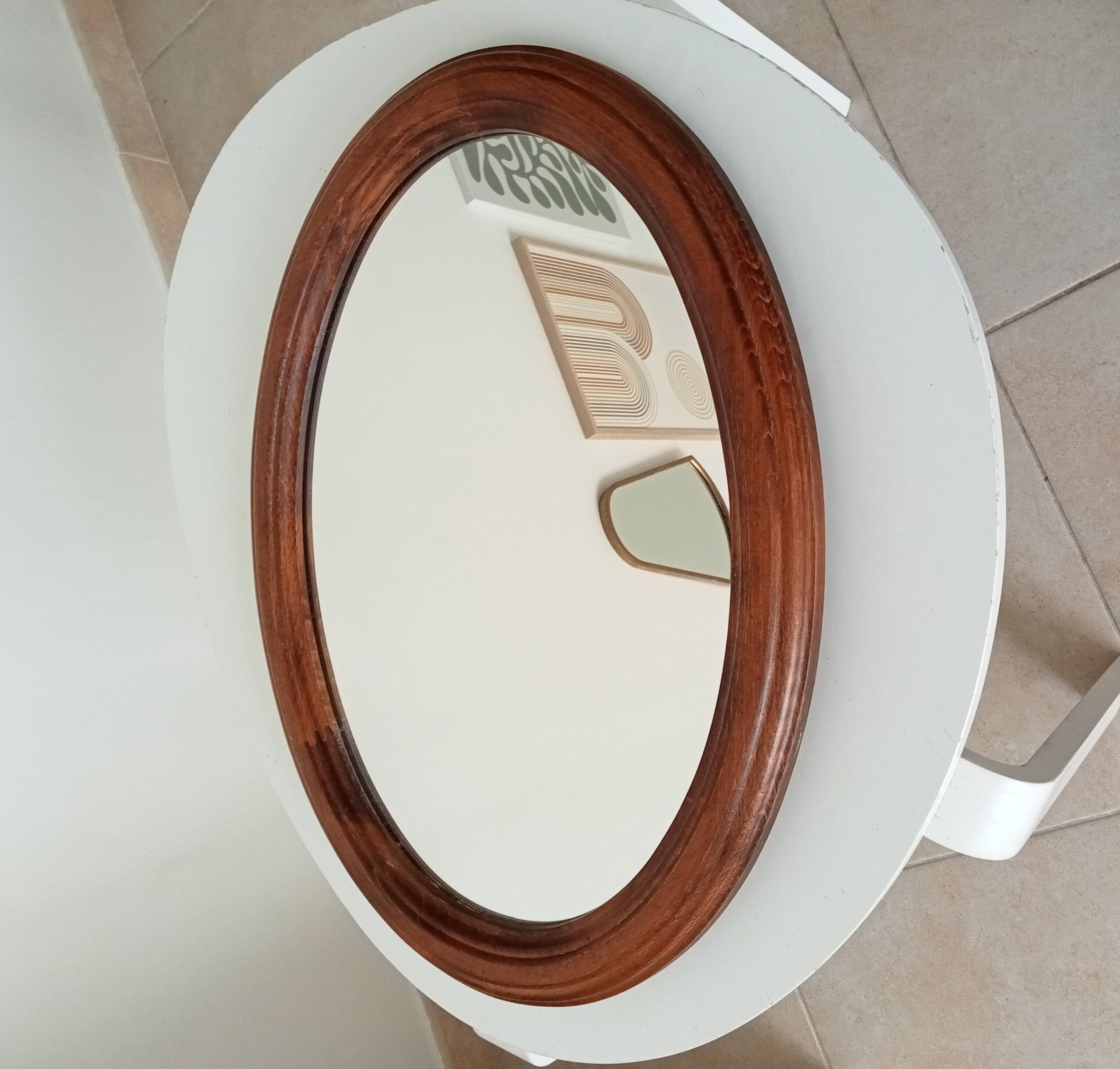 Vintage solid wood mirror