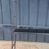 60s string wall shelf modular in black metal
