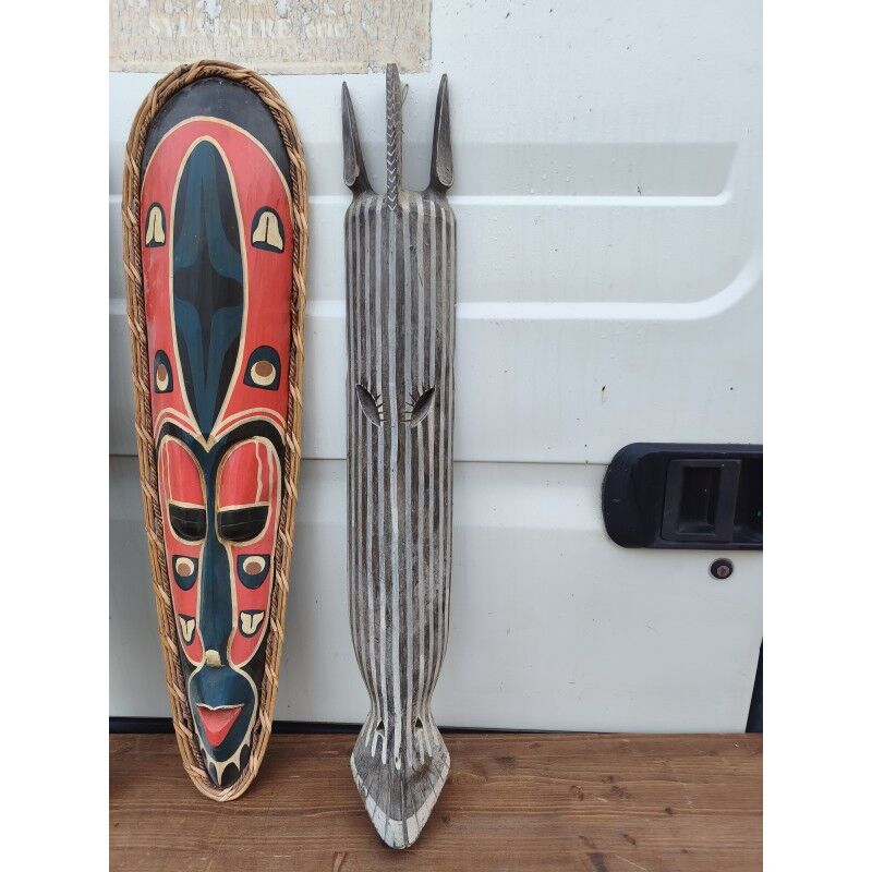 3 wooden masks from Africa