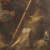 Tableau religieux italien Saint François du 18ème siècle