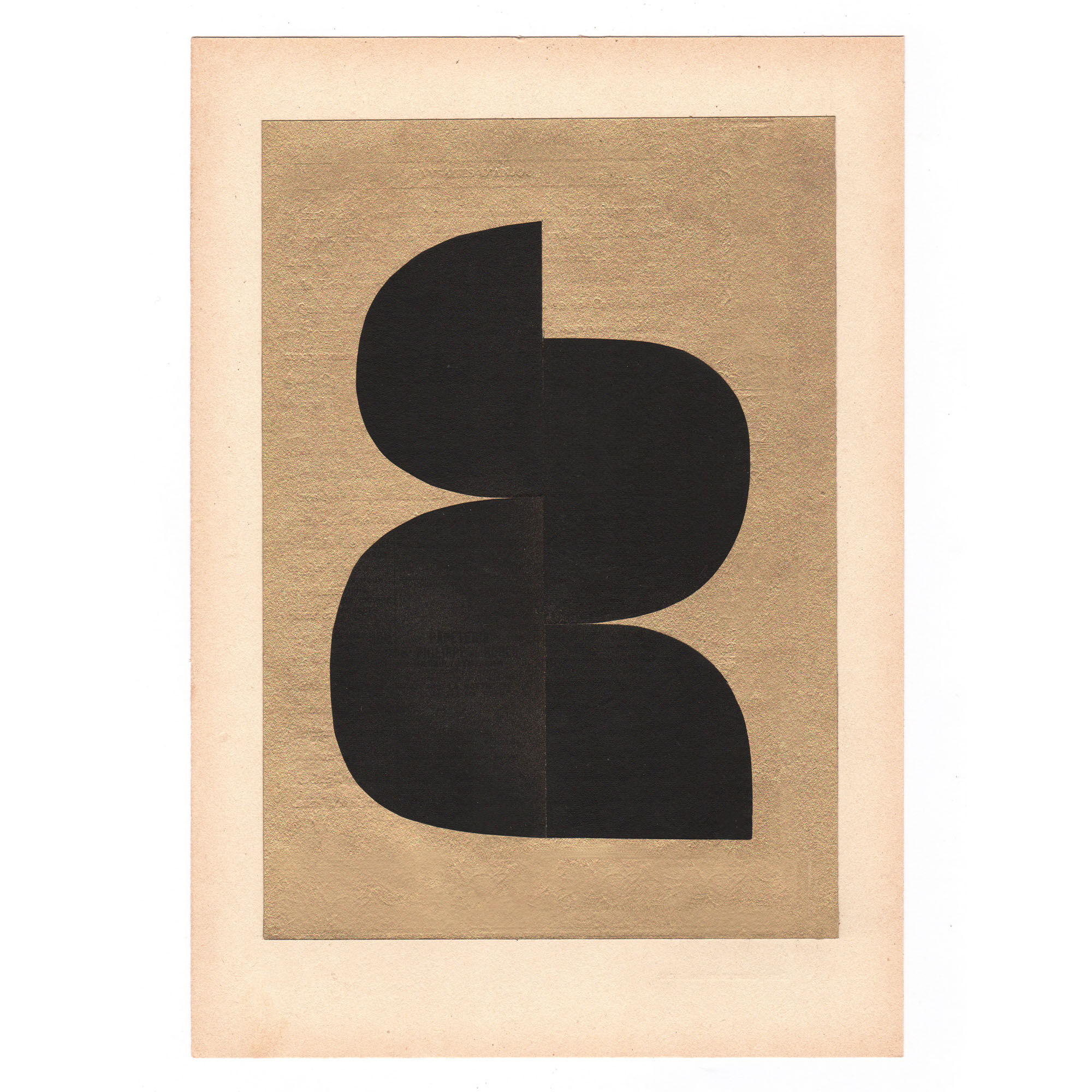 Abstract composition without frame single piece dated and signed