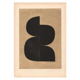 Abstract composition without frame single piece dated and signed