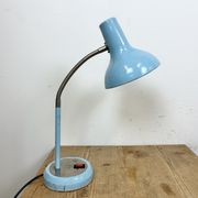 Blue Industrial Gooseneck Table Lamp, 1960s