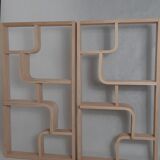 Curved plywood wall, bookcase, flowerbed, Volak by Holesov, 1960s Czechoslovakia