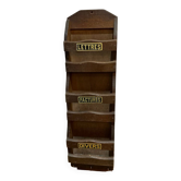Wooden mail folder letter holder