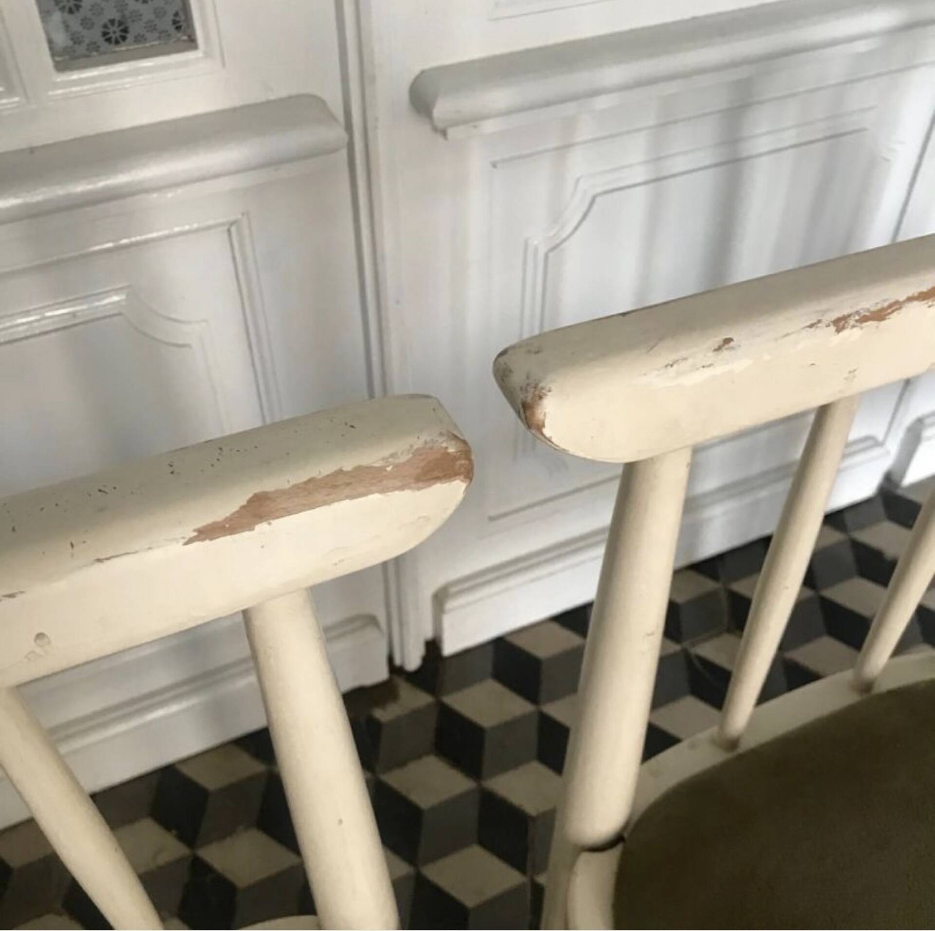Set of 4 stackable Thonet chairs vintage 60s/70s