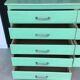 Water green loom cabinet with 10 drawers - 1960