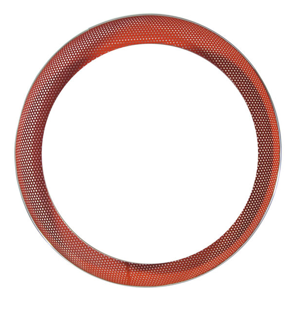 Miroir vintage rouge Mathieu Mategot des années cinquante avec lumière