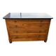 Chest of drawers in walnut, black marble, 19th century