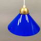 Two lamps in double layered glass with brass top. Danish and estimated from the 1960s