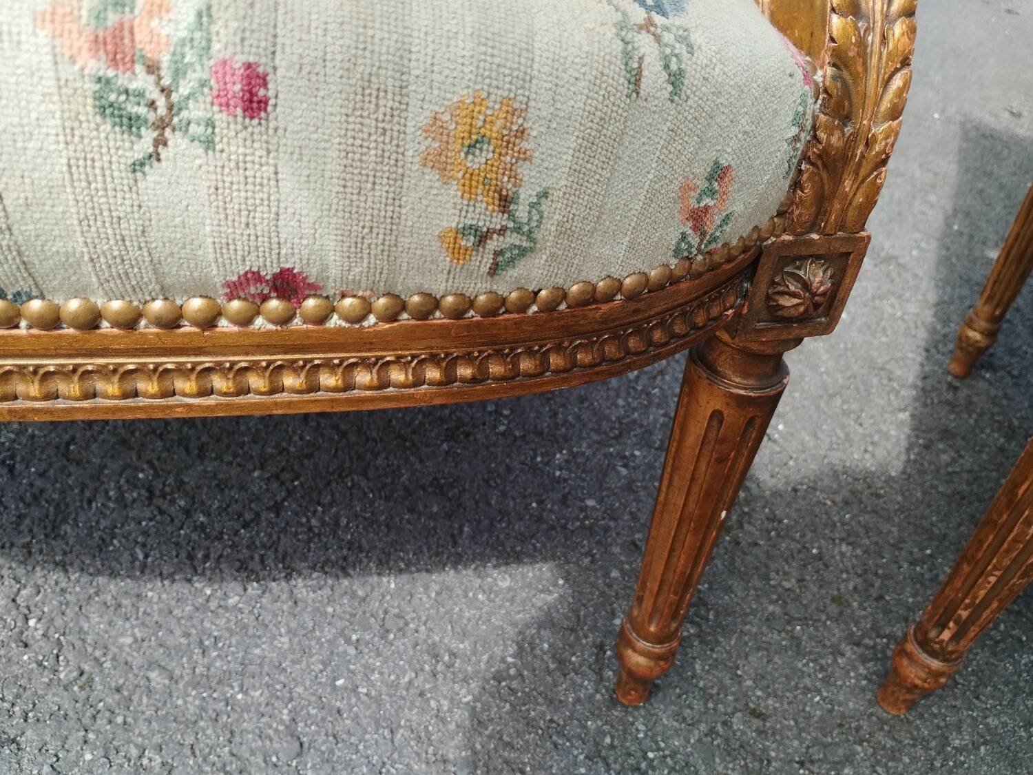 Pair of old Louis XVI style armchairs