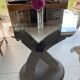 Roche bobois extendable glass dining table