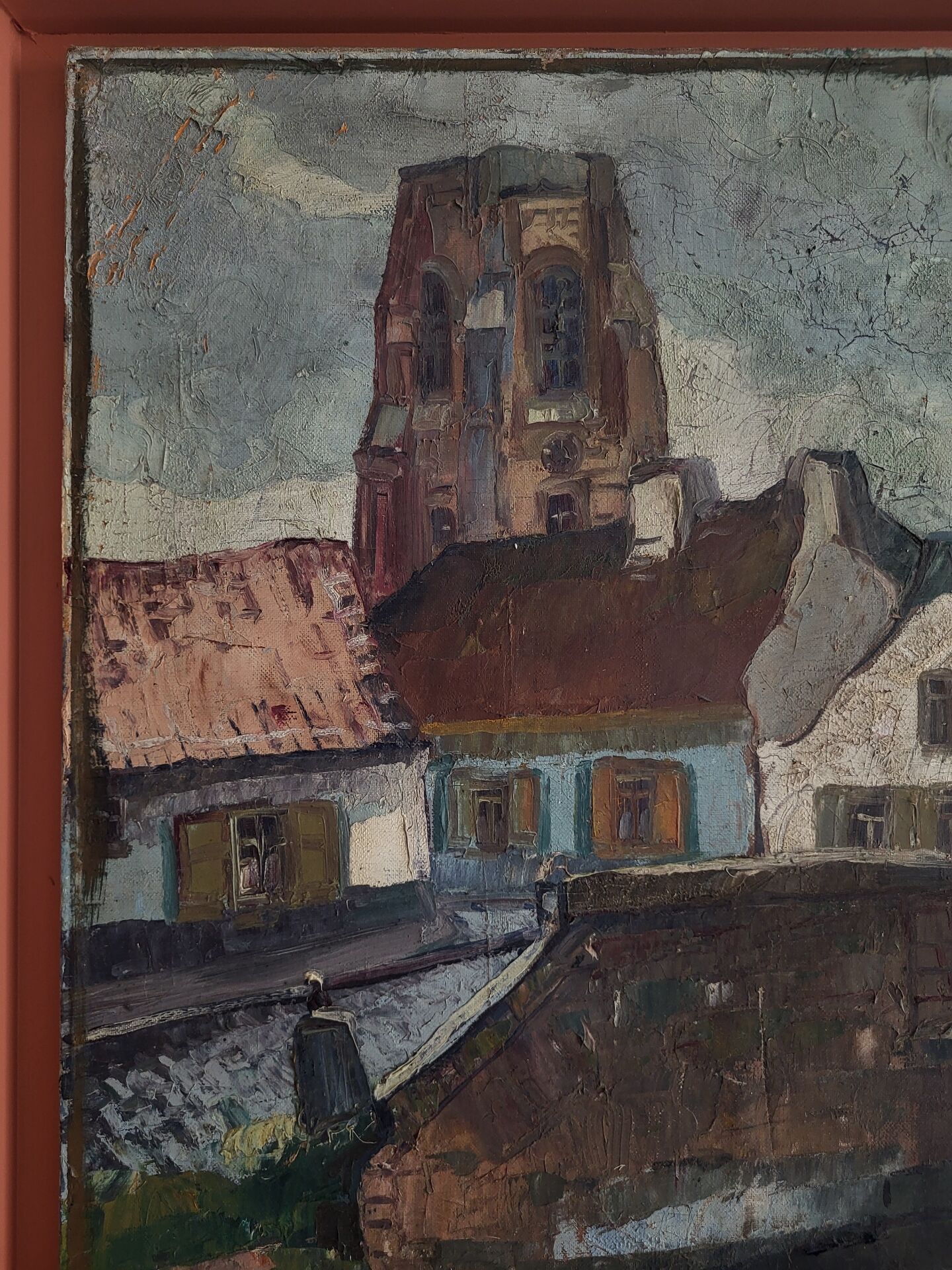 Vintage framed oil on canvas signed.