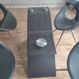 Glass and wood table (200×100cm) design