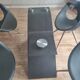 Glass and wood table (200×100cm) design