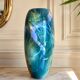 Large lacquered ceramic vase signed Grech