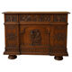Renaissance-style chest in carved walnut from the 19th century.