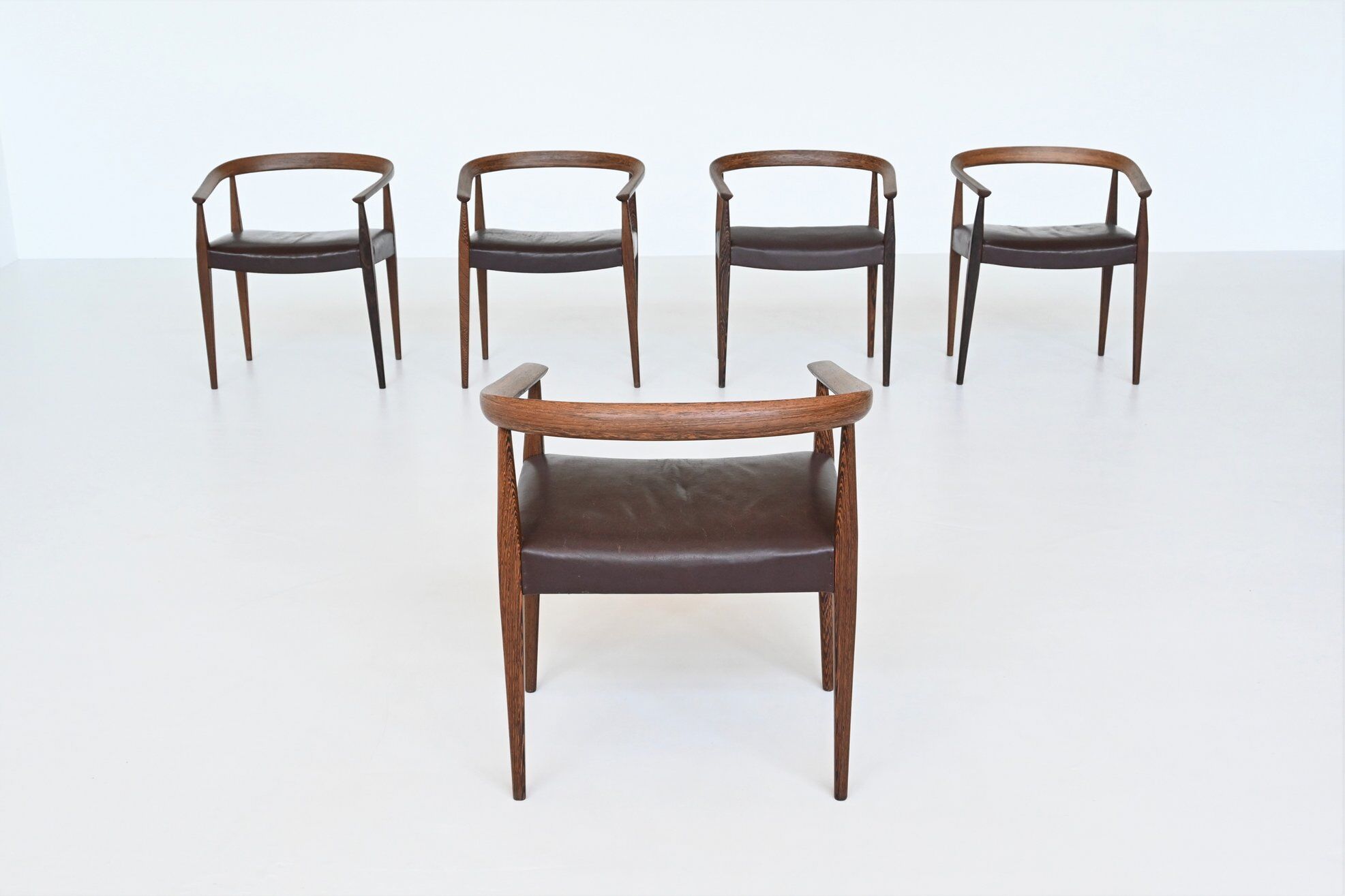 Nanna Ditzel model 113 armchairs Poul Kold Savvaerk Denmark 1955