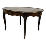 Louis XV High-end inlaid coffee table - Wood, Bronze - 1930s retro vintage