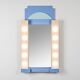 Polychrome wall mirror, France, circa 1980