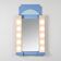 Polychrome wall mirror, France, circa 1980