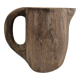 Solid wood pitcher patinated brutalist 60s