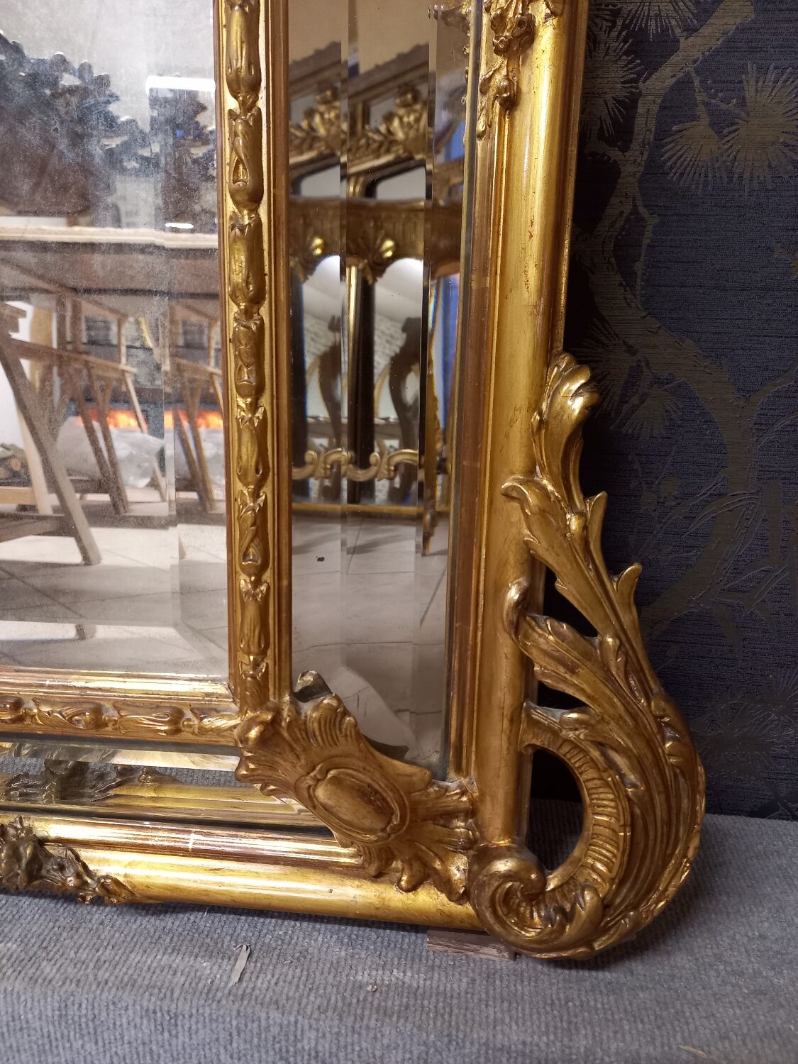 Napoleon III period mirror 163 x 109