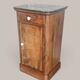 Walnut bedside table with a black marble top – late 19th century.